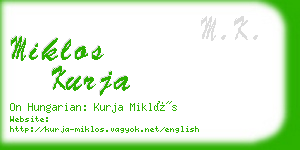 miklos kurja business card